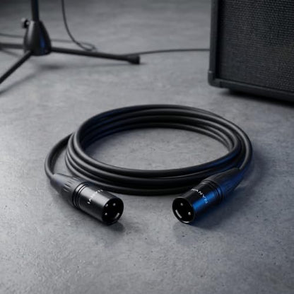 NANYI XLR Male to Male Microphone Cable, 3-Pin, DMX Patch Cord, 10ft - size: XLR Male To Male-10FT