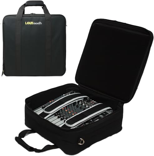 Loudmouth Travel Audio Mixer Bag | Rugged Padded DJ Musician Gig Bag Case | 15.5" x 15.5" x 6.75"