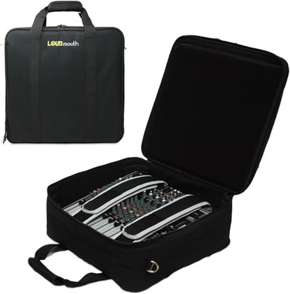 Loudmouth Travel Audio Mixer Bag | Rugged Padded DJ Musician Gig Bag Case | 15.5" x 15.5" x 6.75"