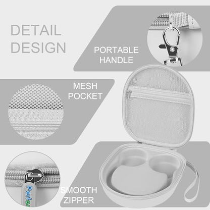 Hard Headphone Case for Sony WH-CH520 / JBL Tune Live 670NC, Grey | Protective Carring Storage Case for Over-Ear Headphones, with Handle Strap & Mesh Pocket - color: GREY