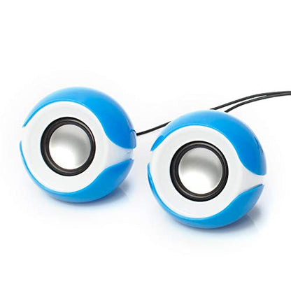 Frisby Audio FS-810 2.0 Stereo USB Powered Computer Desktop PC Laptop Speakers w/Volume Control (Blue) - color: Blue
