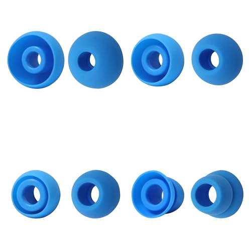 hopopwer Replacement Silicone Earbuds Tips for Powerbeats 3 Powerbeats 2, 4 Pairs Earbuds Silicone Ear Tips Set - Small, Medium, Large and Double Flange (Blue) - color: Blue without Pen