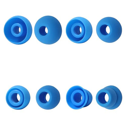 hopopwer Replacement Silicone Earbuds Tips for Powerbeats 3 Powerbeats 2, 4 Pairs Earbuds Silicone Ear Tips Set - Small, Medium, Large and Double Flange (Blue) - color: Blue without Pen