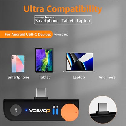COMICA Vimo S UC Wireless Lavalier Microphone with 656FT Range