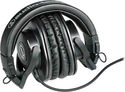 Audio-Technica ATH-M30x Professional Studio Monitor Headphones,Black,(Pack of 2) - size: ATH-M30X (Pack of 2)