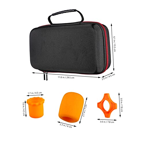Microphone Storage Case Box with Padded Sponge Covers and Anti-slip Rings Zipper Closure Shock-resistant Design Durable Protection for Microphone Accessories for Musicians and