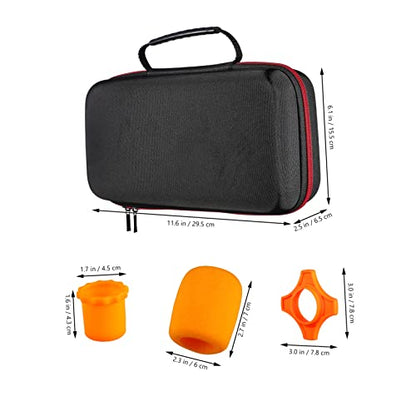 Microphone Storage Case Box with Padded Sponge Covers and Anti-slip Rings Zipper Closure Shock-resistant Design Durable Protection for Microphone Accessories for Musicians and