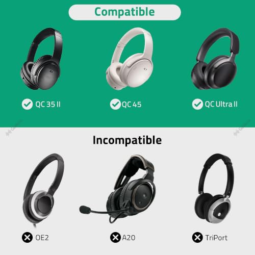 Geekria Shield Headphones Case Compatible with Bose QC Ultra/45/35 Gaming/35 II, 700, Replacement Protective Hard Shell Travel Carrying Bag with Cable Storage (Black) - color: Black