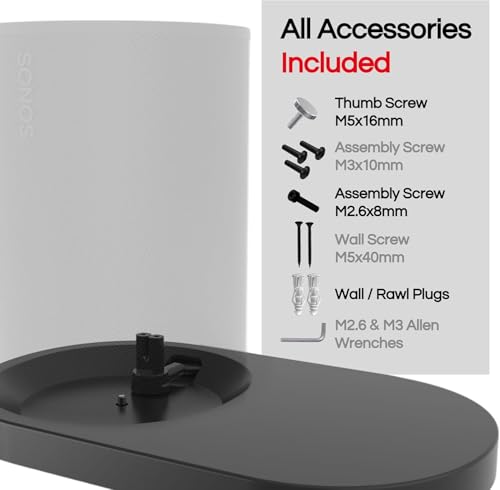 Sound bass ERA 100 Shelf Wall Mount, Black, Single (1pc) - color: Black