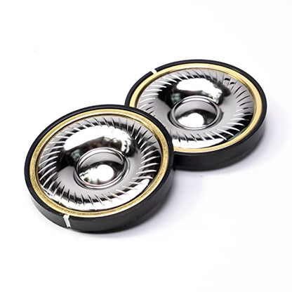 Titanium Diaphragm Headphone Speaker Driver - Compatible with Logitech G Pro X, AKG K371 K361 K545, Sennheiser HD380 PRO, Hyperx Cloud Revolver Headphones - 50mm Diameter, 32 Ohms Impedance