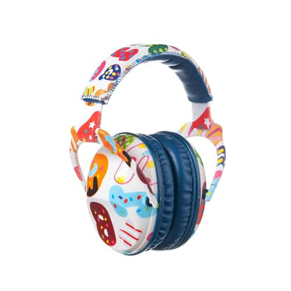 Kids Ear Protection Safety Ear Muffs, NRR 25dB Noise Reduction Children Earmuffs, Hearing Protectors for Sleeping, Studying, Airplane, Concerts, Fireworks-Letter with Blue Band - color: Blue Band Letter