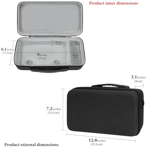 GEEKRIA Audio Interface Carrying Case, Hard Shell Travel Bag Compatible with Solid State Logic SSL 2 MKII/SSL 2 Plus MKII (Dark Gray)
