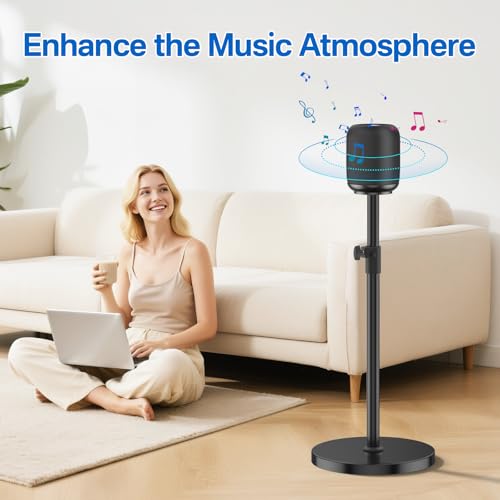 Heavy Duty Speaker Stands for HomePod 1 & 2, 2 Pack - Black - color: Black, size: 2 pack