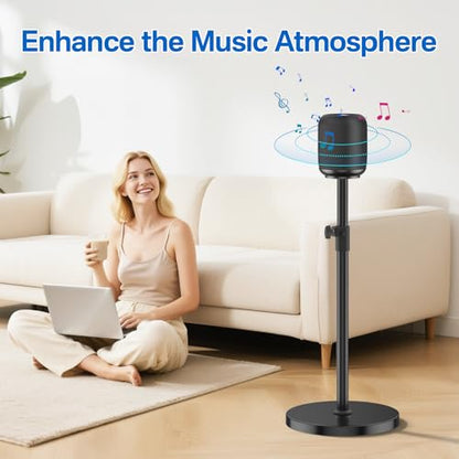Heavy Duty Speaker Stands for HomePod 1 & 2, 2 Pack - Black - color: Black, size: 2 pack