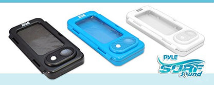 Upgraded Pyle Surf Sound Speaker Waterproof Case, Portable, Protective Case for iPod, MP3 Player and Smartphone, UV Treatment, Dustproof Cover (Blue)