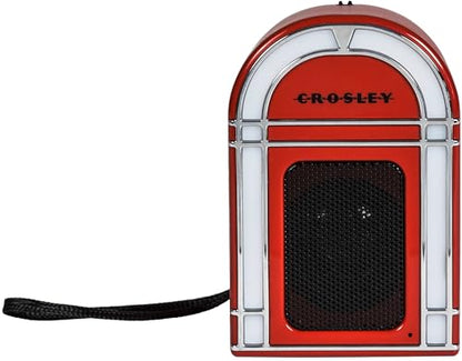 Crosley CR3046A-RE Mini Jukebox Portable Bluetooth Speaker, Red | Bluetooth In, 5 Color-Changing Light Modes, LED Lights Sync with Music, Rechargeable Lithium-Ion Battery - color: Red