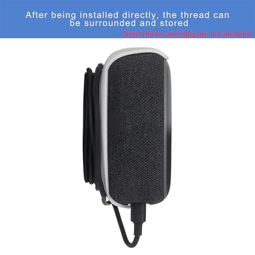 Echo Dot 3rd Gen Wall Mount, No-Drill Adhesive Holder with Cable Management | Sticking Tape or Screw Mount, Space-Saving Accessories for Bedroom, Kitchen, Bathroom, White - color: White