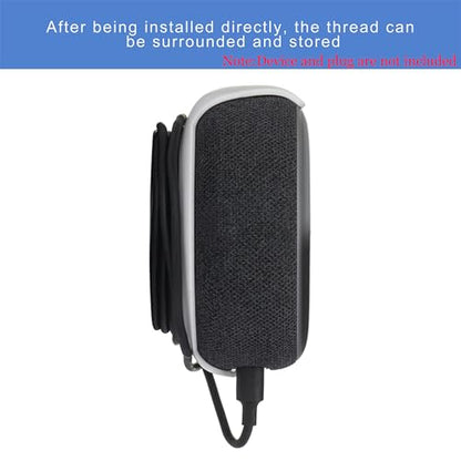 Echo Dot 3rd Gen Wall Mount, No-Drill Adhesive Holder with Cable Management | Sticking Tape or Screw Mount, Space-Saving Accessories for Bedroom, Kitchen, Bathroom, White - color: White