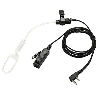 Compatible with Baofeng UV-5R BF-F8HP UV-82 Radios Earpiece Kenwood 2 Pin Two Way Radio Headset Walkie Walkie Surveillance Kit Police Headphone (1 Pack)
