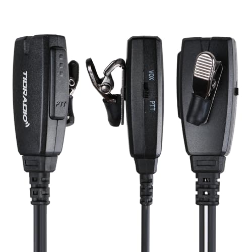 TIDRADIO Walkie Talkie Earpiece with Mic 2 Pin Acoustic Tube Headset TD-M8s TD-V2 TD-H3 TD-H8 H-777 RT21 RT22 RT68 Baofeng UV-5R Mini BF-F8HP 5RM UV-5G UV-32 DM-32 GM21 2 Way Radio-2 Pack - style: 2 Pack Acoustic Tube Earpiece