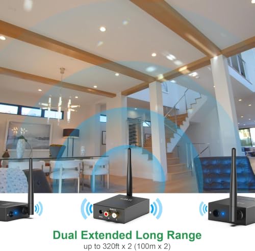 1Mii 2.4GHz (1 TX + 2 RX) Wireless Audio Transmitter and Receiver Set - size: 3 in 1