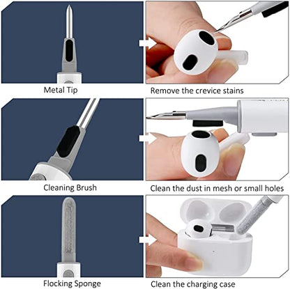 Beats Studio Buds/Studio Buds Plus Case Cover Clear 2021/2023 Men Lock Clip with Clean Kit, GARTOO Protective Case and Cleaning Pen Compatible with Beat Studio Bud Plus for Women Girls Kids Clear - color: Clear-CF
