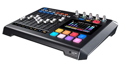 TASCAM Mixcast 4 Podcast Streaming Mixer, Recorder, and USB Audio Interface — Four XLR/TRS Mic Inputs, Touch Screen and Editing Software Included | Recorder, USB Audio Interface - Four XLR/TRS Mic Inputs, Touch Screen and Editing Software Included - style