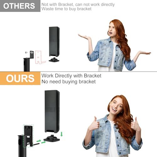 Adjustable Stand for Bose Speaker Stands, for OmniJewel Lifestyle 650, Surround Speaker 700, Floor Speakers Stands for Bose Floor Stand, with OmniJewel Bracket, Black (Pack of 2)