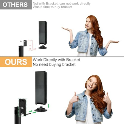 Adjustable Stand for Bose Speaker Stands, for OmniJewel Lifestyle 650, Surround Speaker 700, Floor Speakers Stands for Bose Floor Stand, with OmniJewel Bracket, Black (Pack of 2)