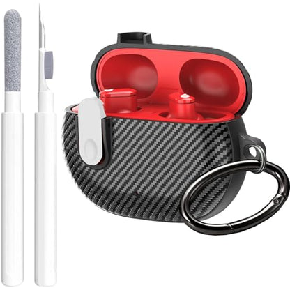 Beats Studio Buds/Studio Buds Plus Case Cover 2021/2023 Men Lock Clip with Clean Kit, GARTOO Protective Case and Cleaning Pen Compatible with Beat Studio Bud Plus for Women Girls Kids Black/White - color: Black/White