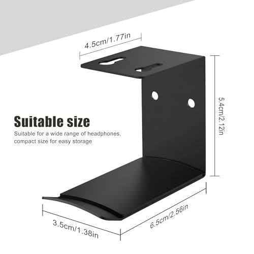 Heavyrain 2PCS Under Desk Headphone Hanger | Storage Hook Metal Desk Edge Hook Hanger with Clamp-On Design (Large) - size: Large