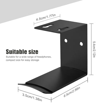 Heavyrain 2PCS Under Desk Headphone Hanger | Storage Hook Metal Desk Edge Hook Hanger with Clamp-On Design (Large) - size: Large