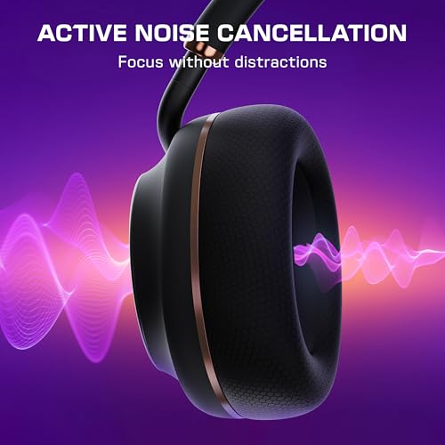 Turtle Beach Stealth Pro II Wireless Multiplatform Gaming Headset PC, PS5 | PlayStation, PS4, Bluetooth, Hi-Res 24-bit Audio, 60mm Dual Drivers, Dolby Atmos, Active Noise Cancellation, Black & Copper