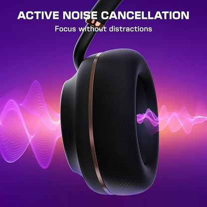 Turtle Beach Stealth Pro II Wireless Multiplatform Gaming Headset PC, PS5 | PlayStation, PS4, Bluetooth, Hi-Res 24-bit Audio, 60mm Dual Drivers, Dolby Atmos, Active Noise Cancellation, Black & Copper