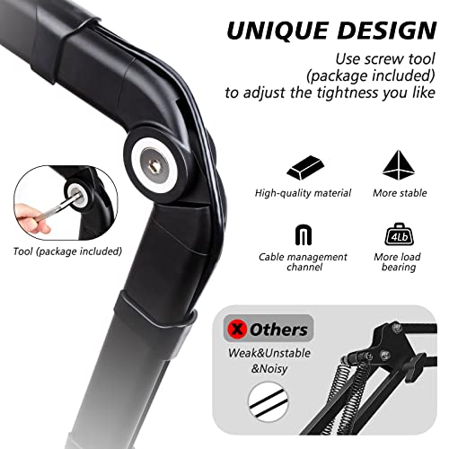 SUNMON Boom Arm for Blue Yeti, Microphone Stand with Extension Tube | Mic Arm Universal Heavy-Duty, Height-Adjustable - color: 𝙈𝙞𝙘𝙧𝙤𝙥𝙝𝙤𝙣𝙚 𝘽𝙤𝙤𝙢 𝘼𝙧𝙢