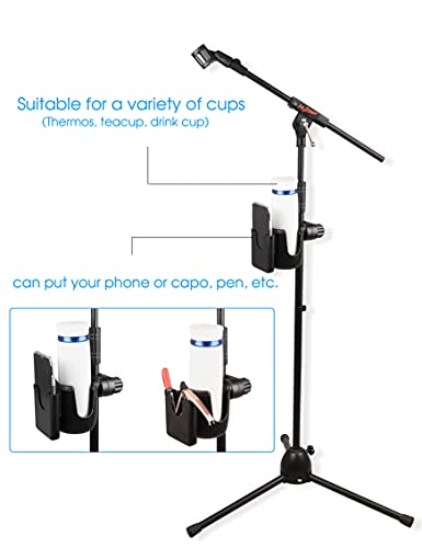 Mr.Power Mic Stand Cup Holder with Phone Holder, Universal 2-in-1 Bottle Holder for Music Stand, Boom - size: Large