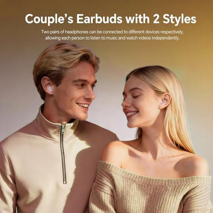 Xmenha Mini Invisible Small Earbuds Set Sleep Ear Buds Wireless Bluetooth for Small Ears Canals Side Sleepers Tiny Micro Low Profile Smallest Hidden Discreet Earbuds 2 Pack Headphones for Work - color: Beige