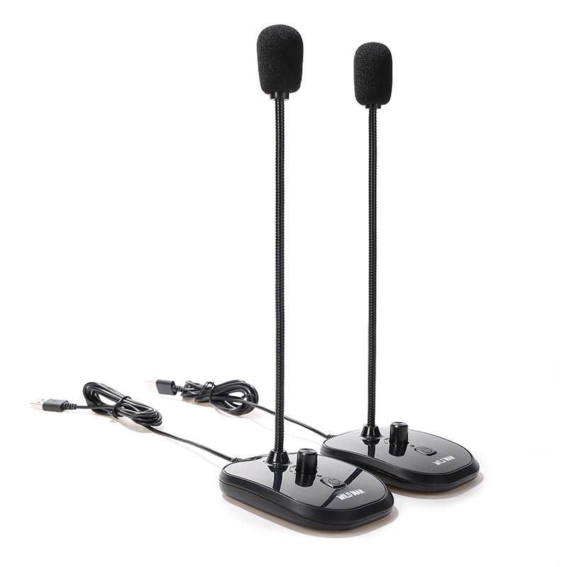 WILD MAN USB Computer Microphone, Plug &Play Desktop Condenser PC Laptop Mic,Mute Button with LED Indicator, Compatible with Windows/Mac, Ideal for YouTube,Zoom,Recording,Twitch Games