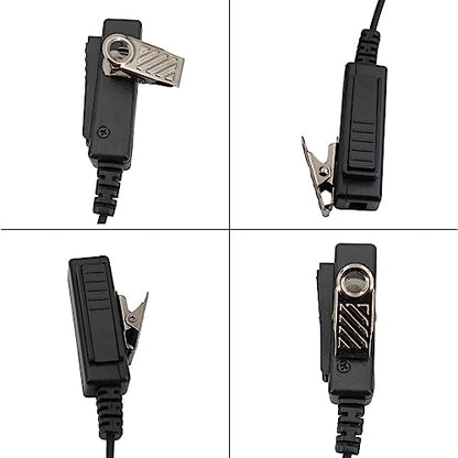 2Pcs Acoustic Tube Earpiece Headset with PTT Mic Fit for Motorola SL300 SL7550 SL7550e SL3500e TLK100 SL1600 SL2600 SL7580e SL7590e SL8550e SL4000 SL1K SL1M Two Way Radio