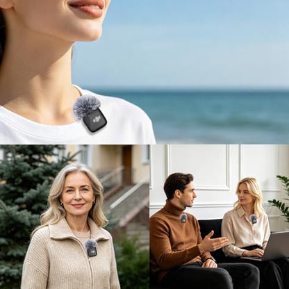 Microphone Windscreen for DJI MIC MINI (2024) Wireless Microphone Furry Wind Muff Accessories (2 Packs-Grey) - color: gray-2pcs