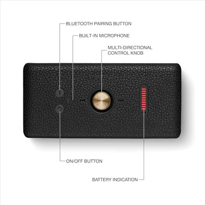 Marshall Emberton III Portable Bluetooth Speaker - Rugged Waterproof/Dust-Proof Design | Loud Stereo Sound, Deep Bass | Compact and Wireless for Travel and Outdoors - Black and Brass - color: Black & Brass