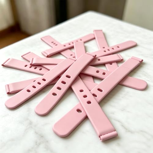 30PCS Silicone Cable Ties, Adjustable Reusable Wire Organizer Straps for Cords, Cables, Home Office Travel - color: Pink