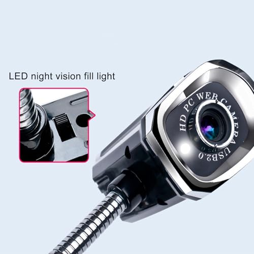 CCYLEZ USB Webcam, 360 Degree Adjustable Focusing HD 640x480 Resolution with Noise Canceling Microphone, Plug and Play Computer Camera for Video Conferencing Online Learning