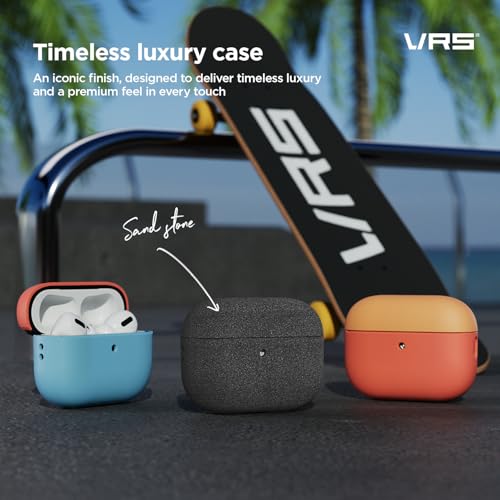 VRS Design Modern for Apple AirPods Pro 3rd Generation Case (2025) – Modern Minimal Style with Slim Profile and Precise Fit Compatible with AirPods Pro 3 (Sand Stone) - color: Sand Stone, size: Airpods Pro 3
