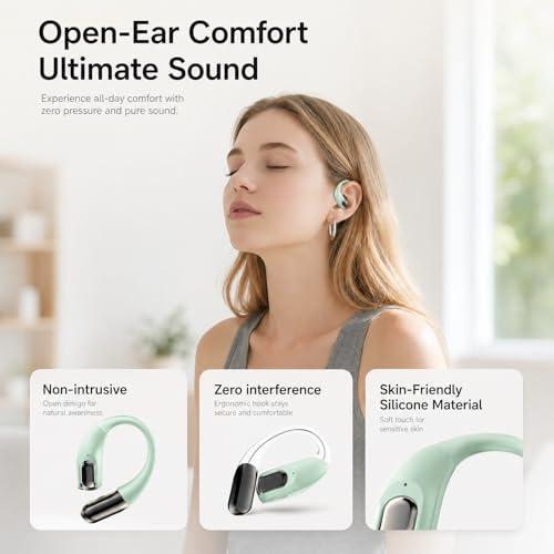 Wireless Sport Earbuds Bluetooth Headphones,Lightweight Earbuds with Ear Hooks,Bluetooth5.4 Wireless Earphones,25H Playtime, IPX4 Waterproof Running Headphones for Gym(Green) - color: Green