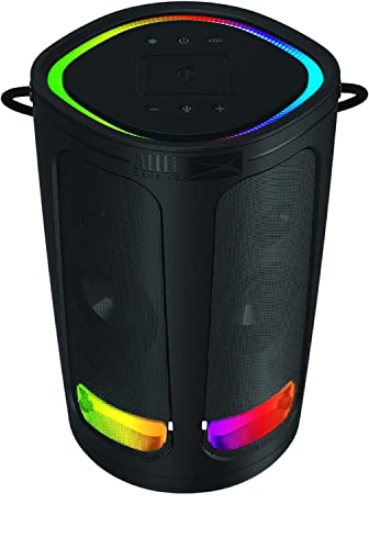 Altec Lansing Soundbucket XL - Waterproof Bluetooth Speaker with Customizable LED Lights, Qi Wireless Charging, 20 Hours Playtime & 100 Foot Range - style: Soundbucket XL