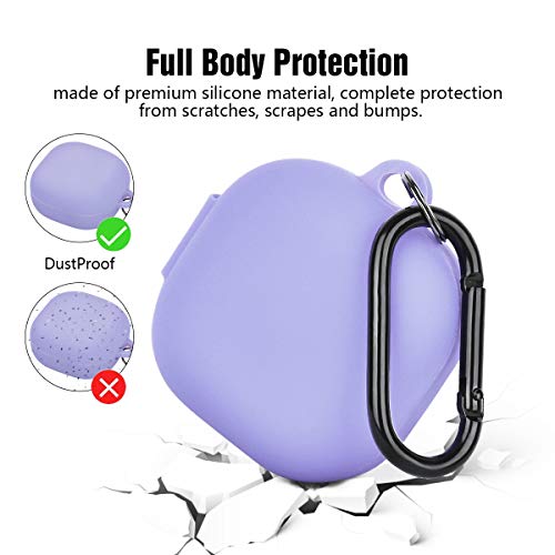 AIRSPO Silicone Case Compatible with Samsung Galaxy Buds 2 Pro/ 2/ Galaxy Buds 2/ Galaxy Buds Pro/Galaxy Buds Live Case (Lilac) - color: Lilac