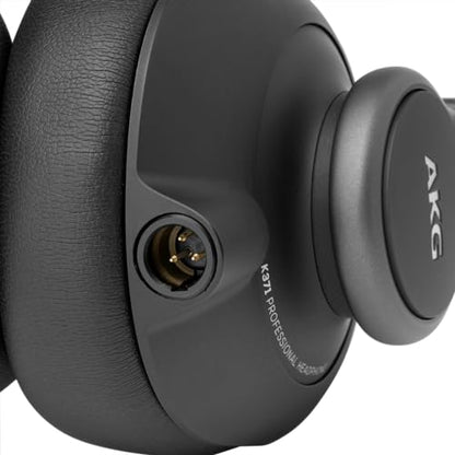 AKG Pro Audio K371 Wired Over-Ear, Closed-Back, Foldable Professional Recording Studio Headphones, Studio Monitor Mixing, Podcast, DJ Stereo Headsets, Black - style: K371