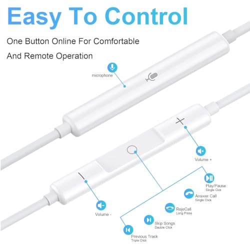 Wired Earbuds 4 Pack, Earbuds HiFi Stereo Wired Earphones Headphones with Microphone Volume Control Compatible with iPad, Laptop, MP3, Android Smartphones, Fits All 3.5mm Jack Device - color: Off-white