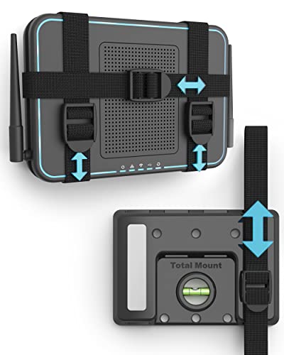 TotalMount Universal Mount for Electronics – Designed in the USA | Adjustable and Secure Wall Mount for Your Cable Box, Router, Modem, Wi-Fi Devices, DVR, and More (37 Inch Max Circumference)